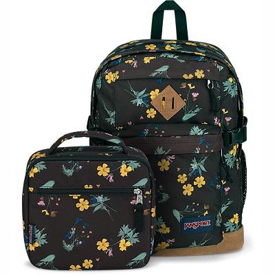 JanSport DARK FLORA BUNDLE Datorryggsäck Bruna | SE_JS299