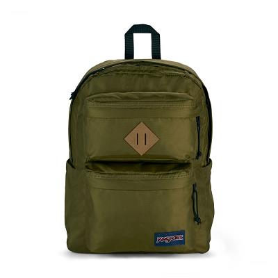 JanSport Double Break Datorryggsäck Olivgröna | SE_JS539