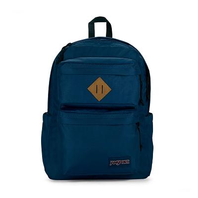JanSport Double Break Skolryggsäckar Marinblå | SE_JS076