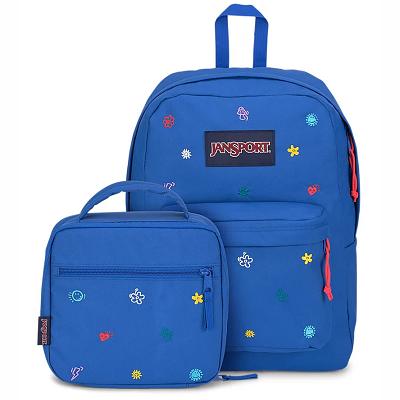 JanSport KIDCORE CHARMS BUNDLE Skolryggsäckar Blå | SE_JS095