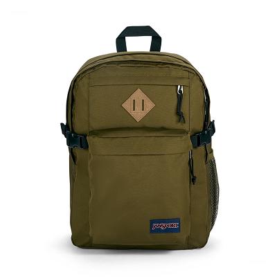 JanSport Main Campus Skolryggsäckar Olivgröna | SE_JS522