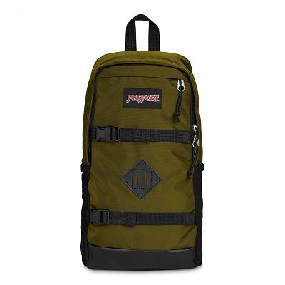 JanSport Off Campus Slingback Skolryggsäckar Olivgröna | SE_JS139