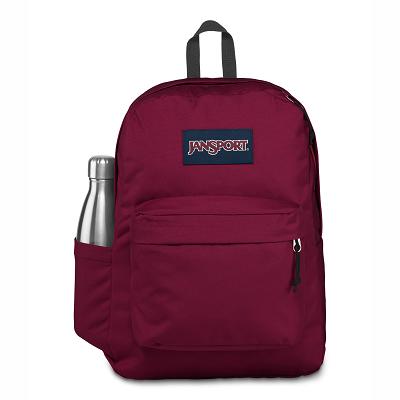 JanSport SuperBreak® Skolryggsäckar Vinröda | SE_JS219
